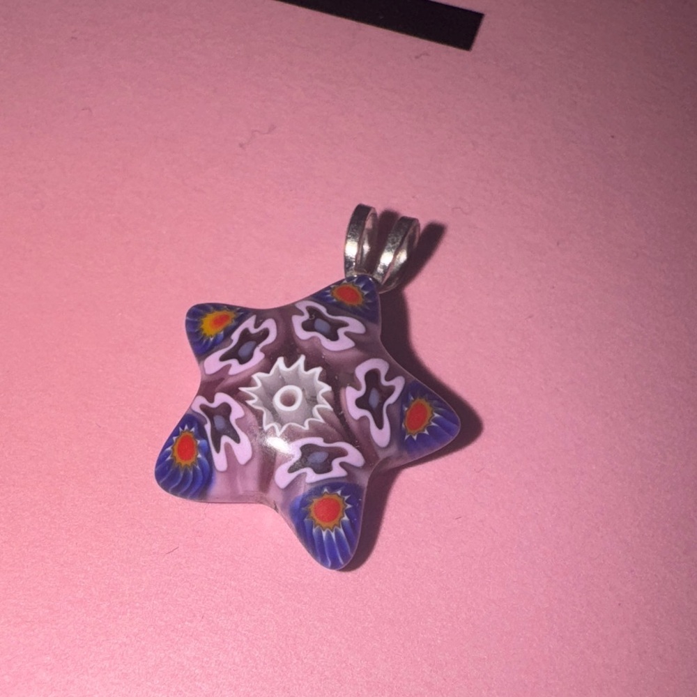 Murano Glass Star-Shaped Pendant